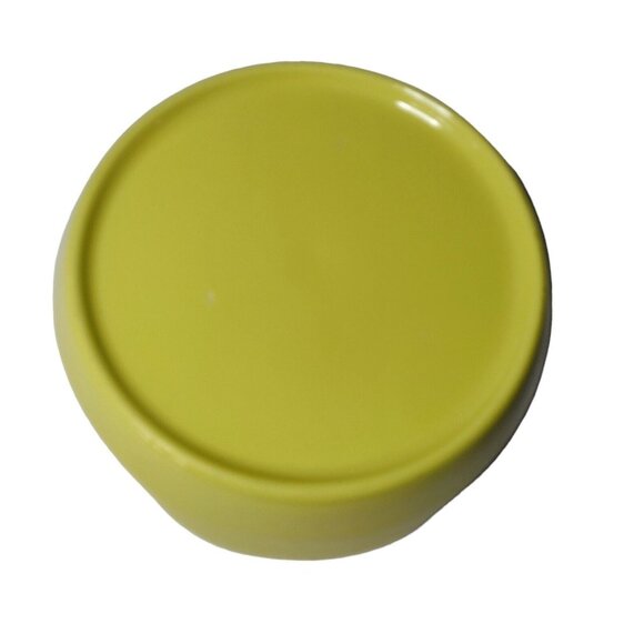 Porcelain Round Lidded Floral Butter Dish Large 8 in Vtg Cream Yellow Cottage - Picture 6 of 6